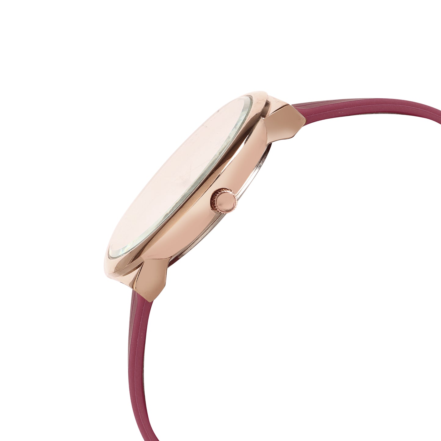 Bestseller unisex large dial elegant Magnetic Silicone Women's Watch with Magnetic Clasp in Wine Red