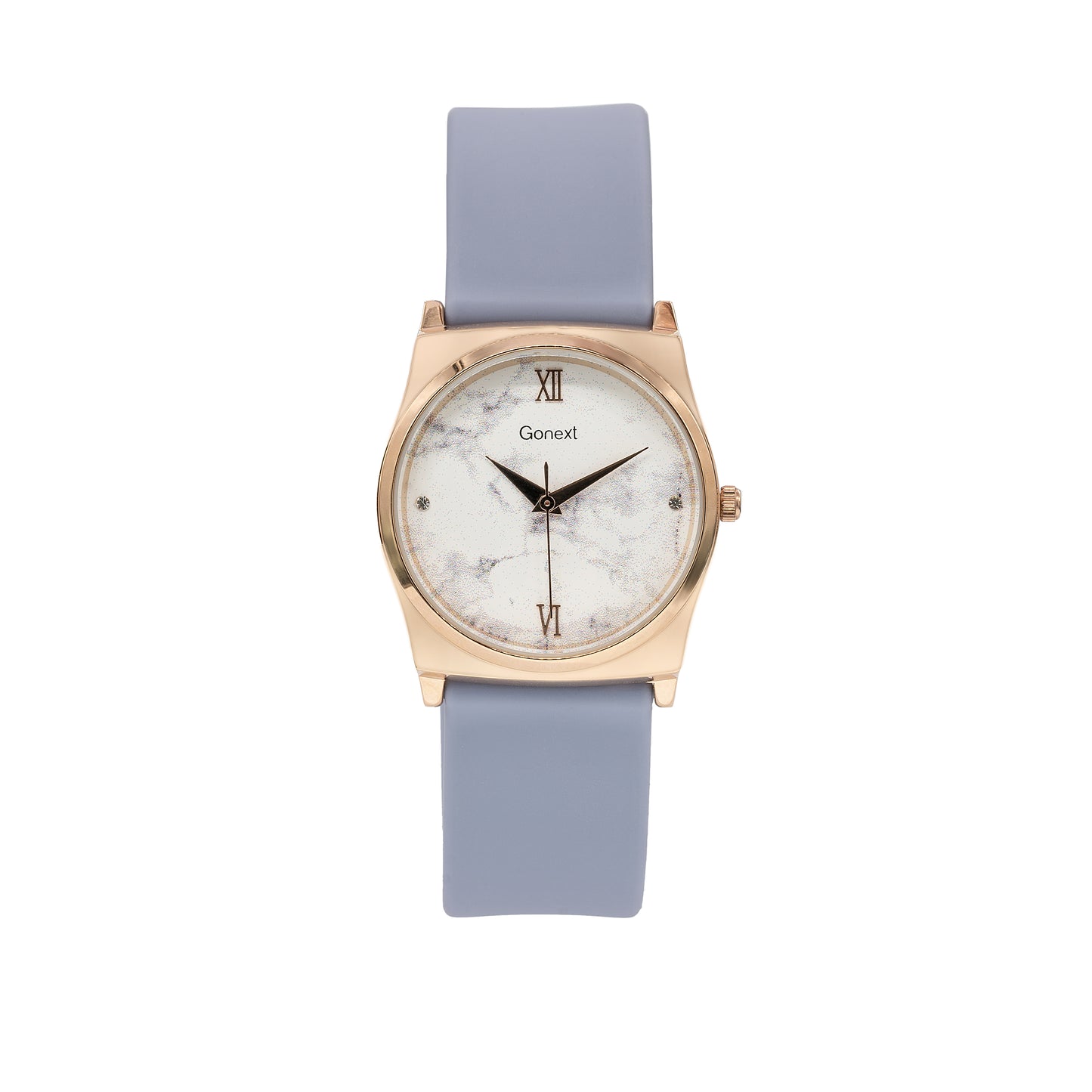 Super comfortable and washable silicone strap watch for women with marbled dial lavender