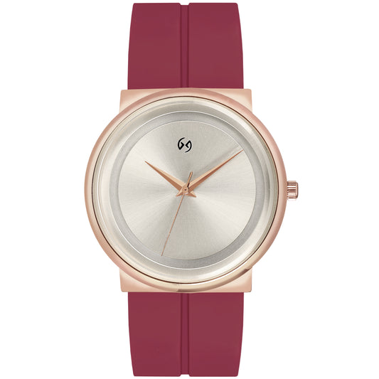Bestseller unisex large dial elegant Magnetic Silicone Women's Watch with Magnetic Clasp in Wine Red