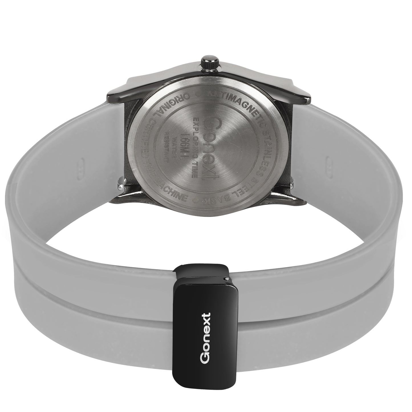 Elegant Magnetic Silicone Women's Watch with Magnetic Clasp Grey