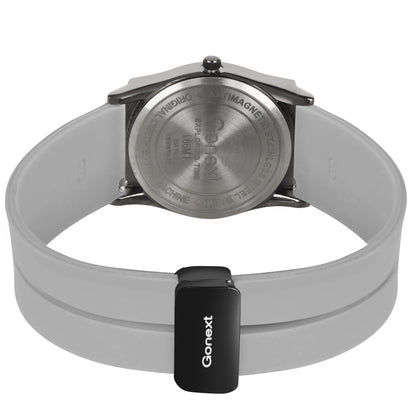 Elegant Magnetic Silicone Women's Watch with Magnetic Clasp Grey