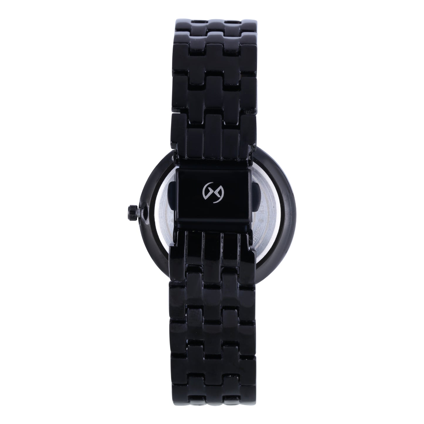 Exquisite Watch with Geometric Black Dial and Black case