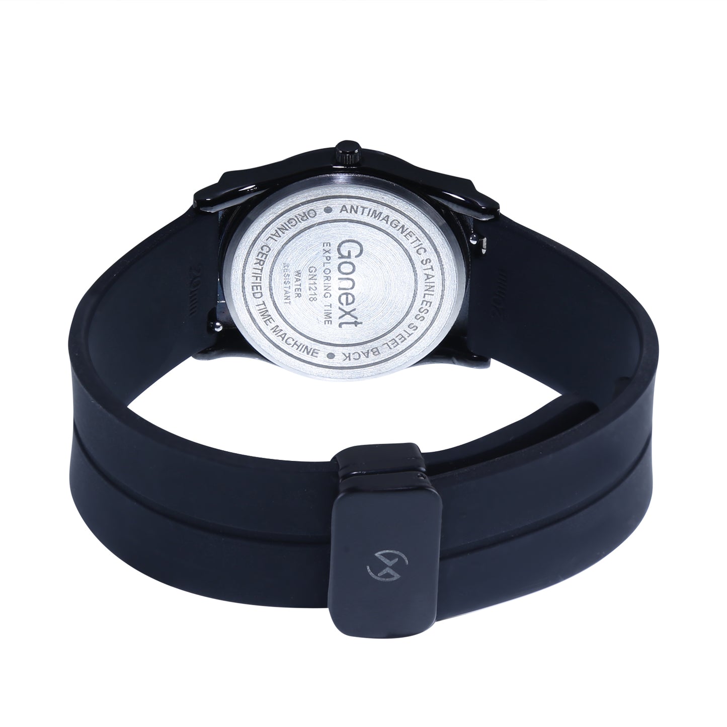 Black silicone watch for women with magnetic closure